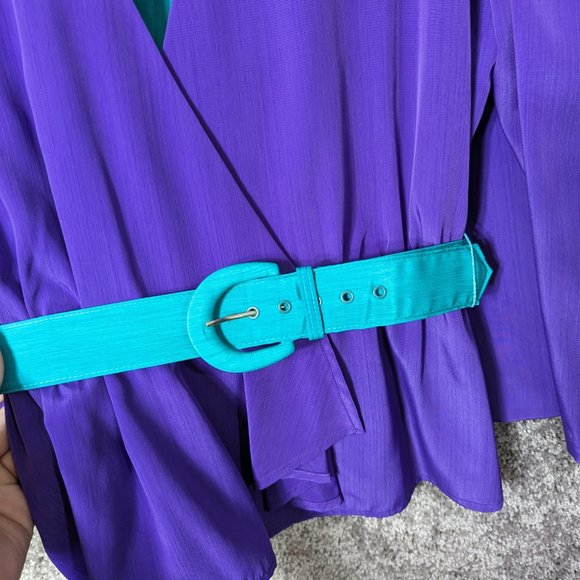 Vintage Petite Focus Formal 2-Piece Set with Belt Size 8P - Picture 6 of 10